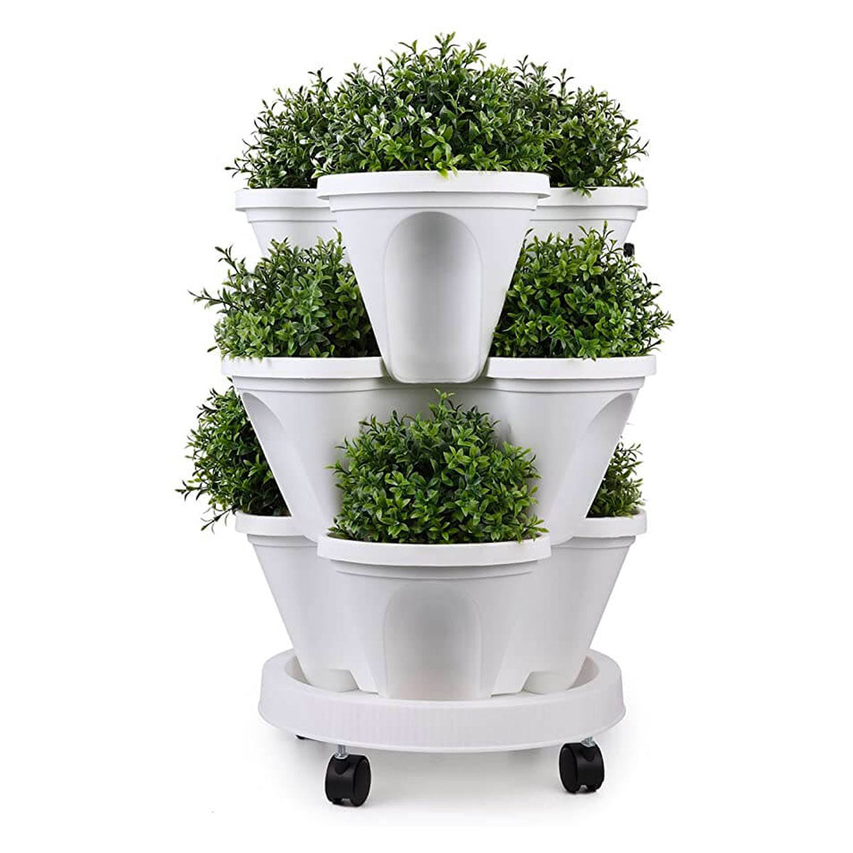 GartenTower Vierjahreszeiten – Stapelbare Blumentöpfe mit intelligentem Bewässerungssystem