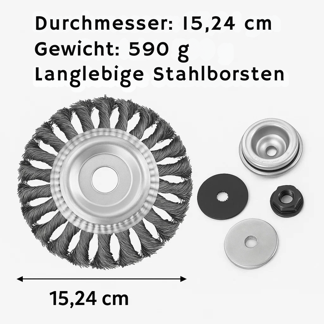 Turbo-Mähkopf für Gräser – Universelle 6-Klingen-Unkrautbürste für Trimmer