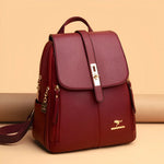 Stylish backpack made of high-quality leather for everyday use