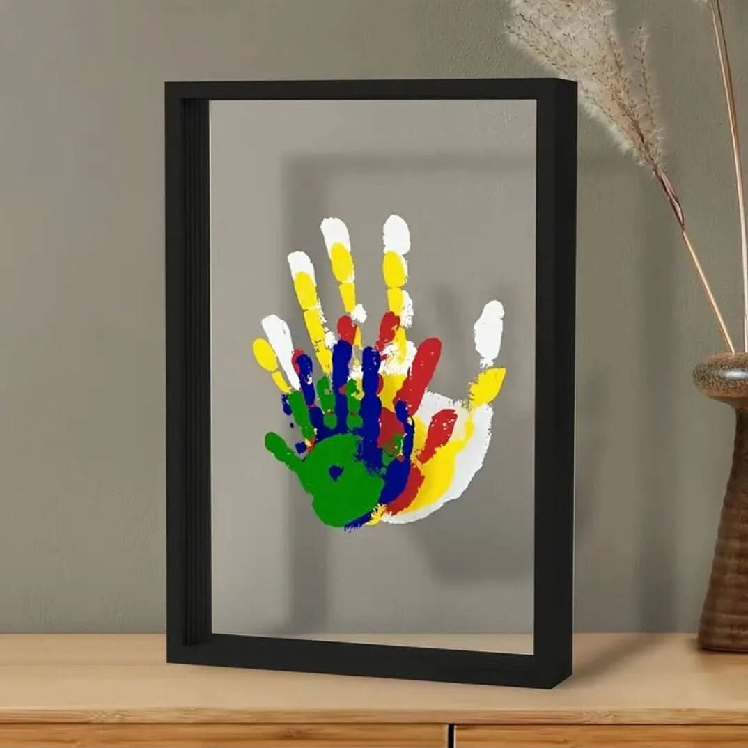 Erinnerungsrahmen für Babyhand- und Fußabdrücke aus Ton