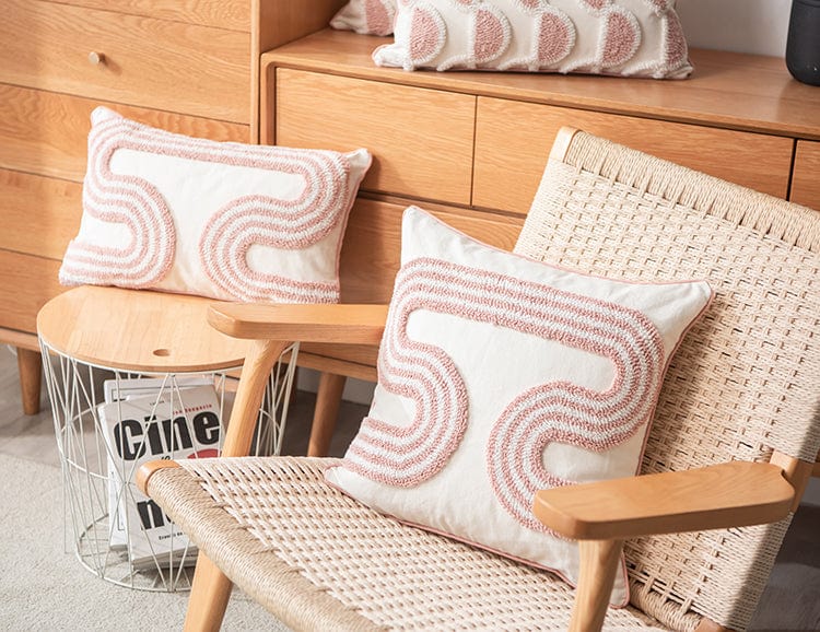 Kunstvolles, Loop-Gesticktes Kissen von LuminaDesign