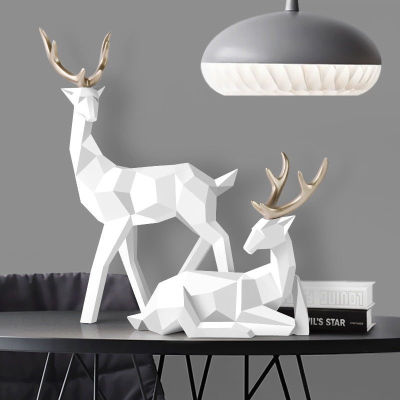 Elegant Sculpture of a Pair of Deer – Stylish Home Decor