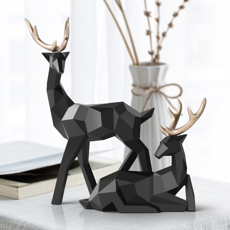 Elegant Sculpture of a Pair of Deer – Stylish Home Decor