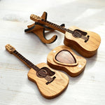 Elegante Holzbox für Gitarrenplektren