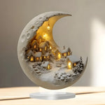 Acrylic Moon Village Decoration – Enchanting Celestial Accents for Your Home