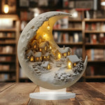 Acrylic Moon Village Decoration – Enchanting Celestial Accents for Your Home