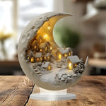 Acrylic Moon Village Decoration – Enchanting Celestial Accents for Your Home