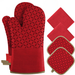 Safety Glove Set | Heat Resistant Silicone Gloves 6-piece | Up to 260 °C