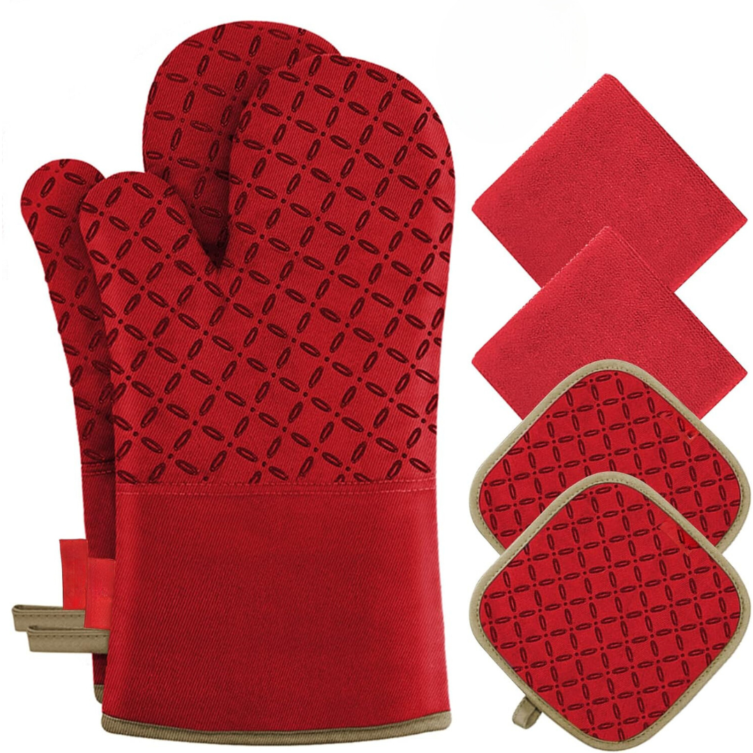 Safety Glove Set | Heat Resistant Silicone Gloves 6-piece | Up to 260 °C