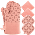 Safety Glove Set | Heat Resistant Silicone Gloves 6-piece | Up to 260 °C