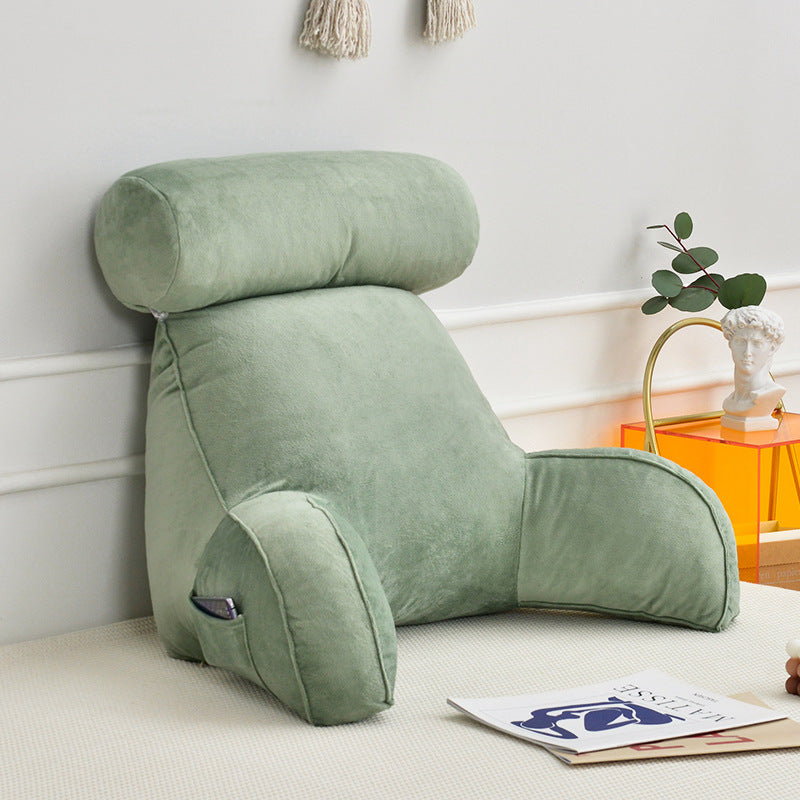 Adjustable Back Cushion with Arms and Removable Cover