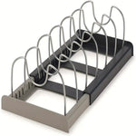 Adjustable Pot and Pan Organizer with Lid Holder – Robust Metal Solution for an Efficient Kitchen Setup
