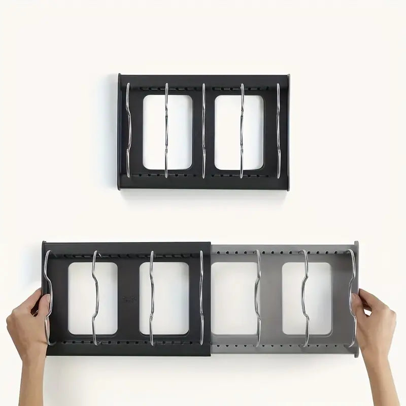 Adjustable Pot and Pan Organizer with Lid Holder – Robust Metal Solution for an Efficient Kitchen Setup
