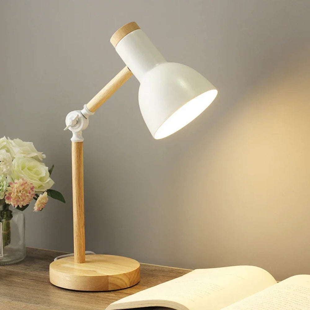 Adjustable Wooden Desk Lamp – Scandinavian Design for Your Home