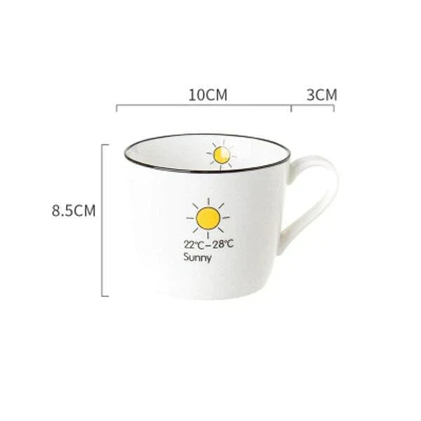 Stimmungsvolle Kaffeetasse für einen guten Morgen