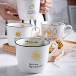 Stimmungsvolle Kaffeetasse für einen guten Morgen