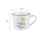 Stimmungsvolle Kaffeetasse für einen guten Morgen