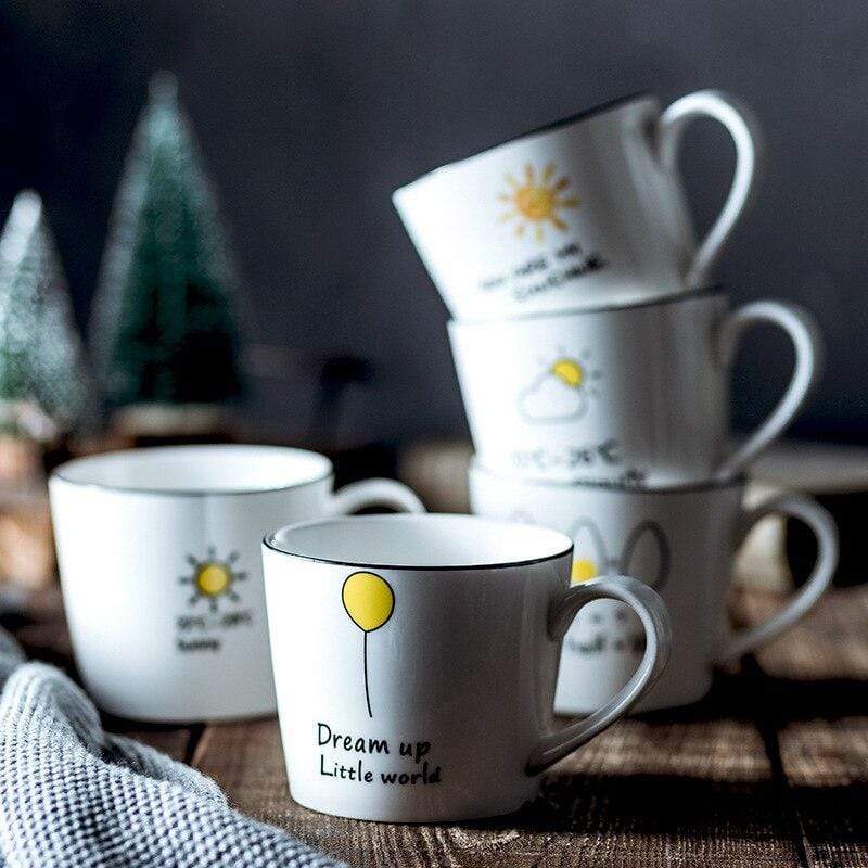 Stimmungsvolle Kaffeetasse für einen guten Morgen
