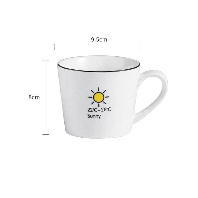 Stimmungsvolle Kaffeetasse für einen guten Morgen