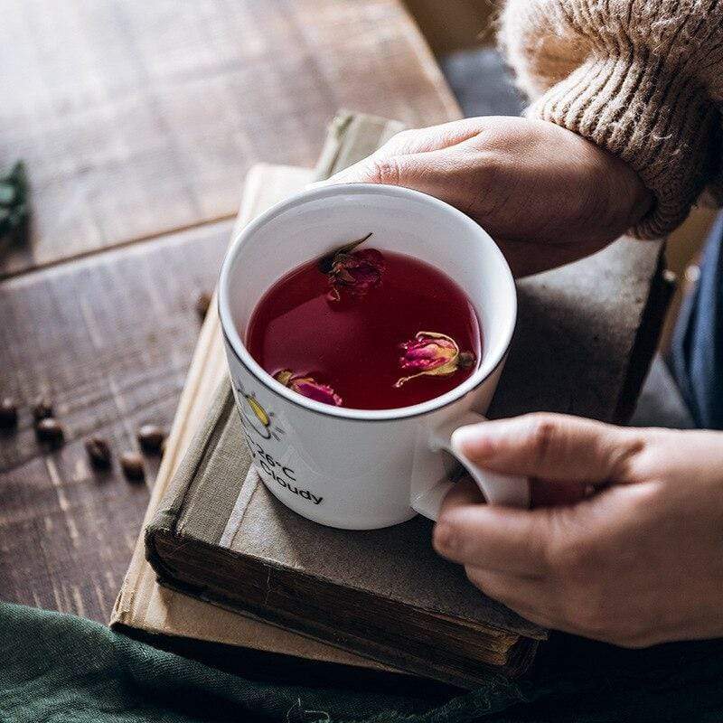 Stimmungsvolle Kaffeetasse für einen guten Morgen