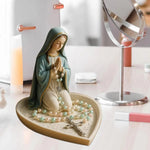 Eleganter Rosenkranzhalter mit Mariendekor – Spirituelle Aufbewahrung