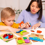 6er Set Tierpuzzles - Faszinierende und lehrreiche Puzzles