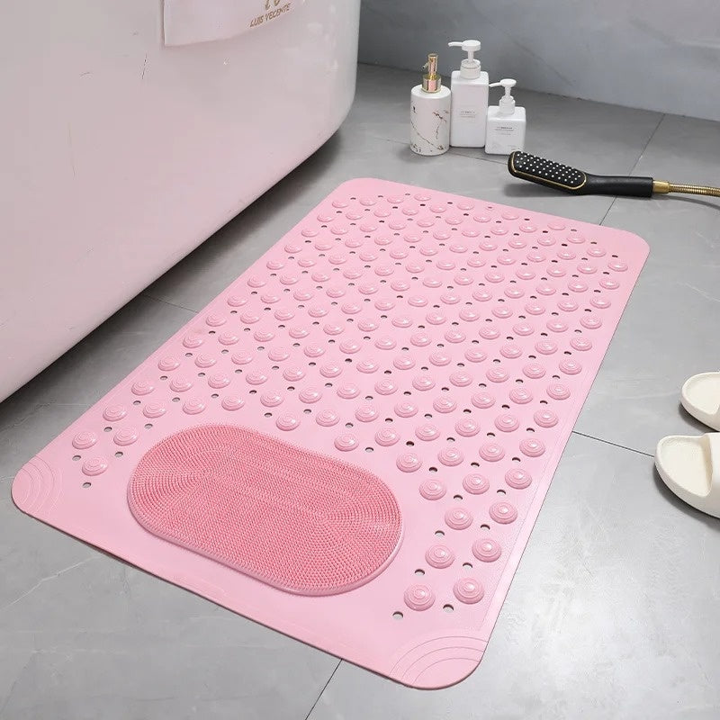 Rutschfeste Duschmatte mit integriertem Fußscrubber