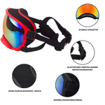 Verstellbare winddichte Hundesonnenbrille mit UV-Schutz