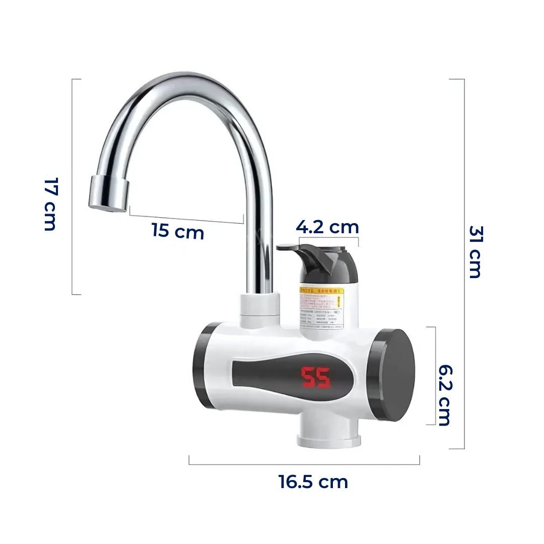Sofort-Wasserhahn für heißes Wasser – tankloses, energiesparendes Design – kompakte Einheit für Küche und Bad