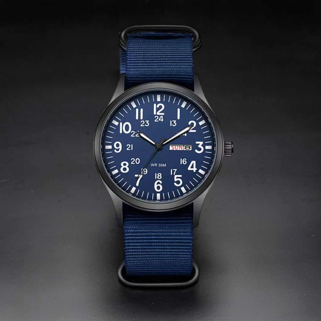 Robuste Herren-Uhr für Abenteuer und Alltag mit Nylonarmband