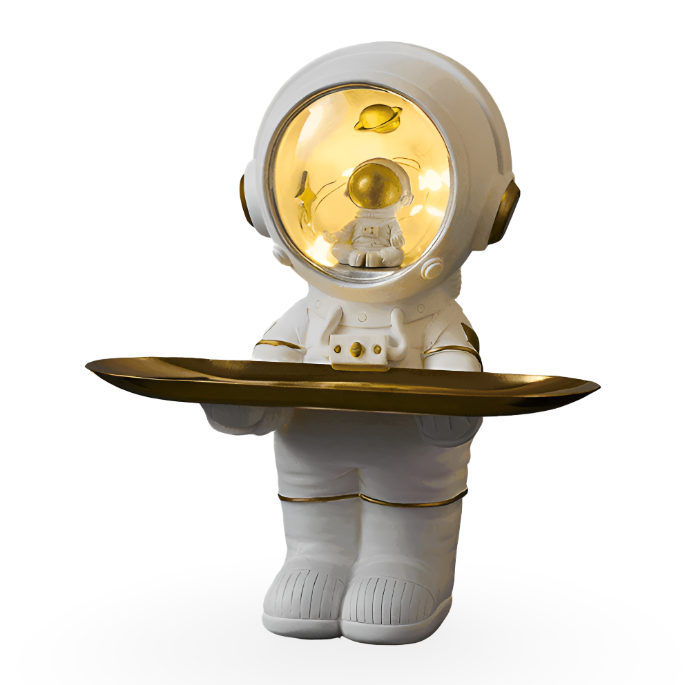 Stylish organizer for keys and essentials with an astronaut design