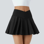 Stylish sports skirt with integrated shorts for women