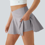 Stylish sports skirt with integrated shorts for women