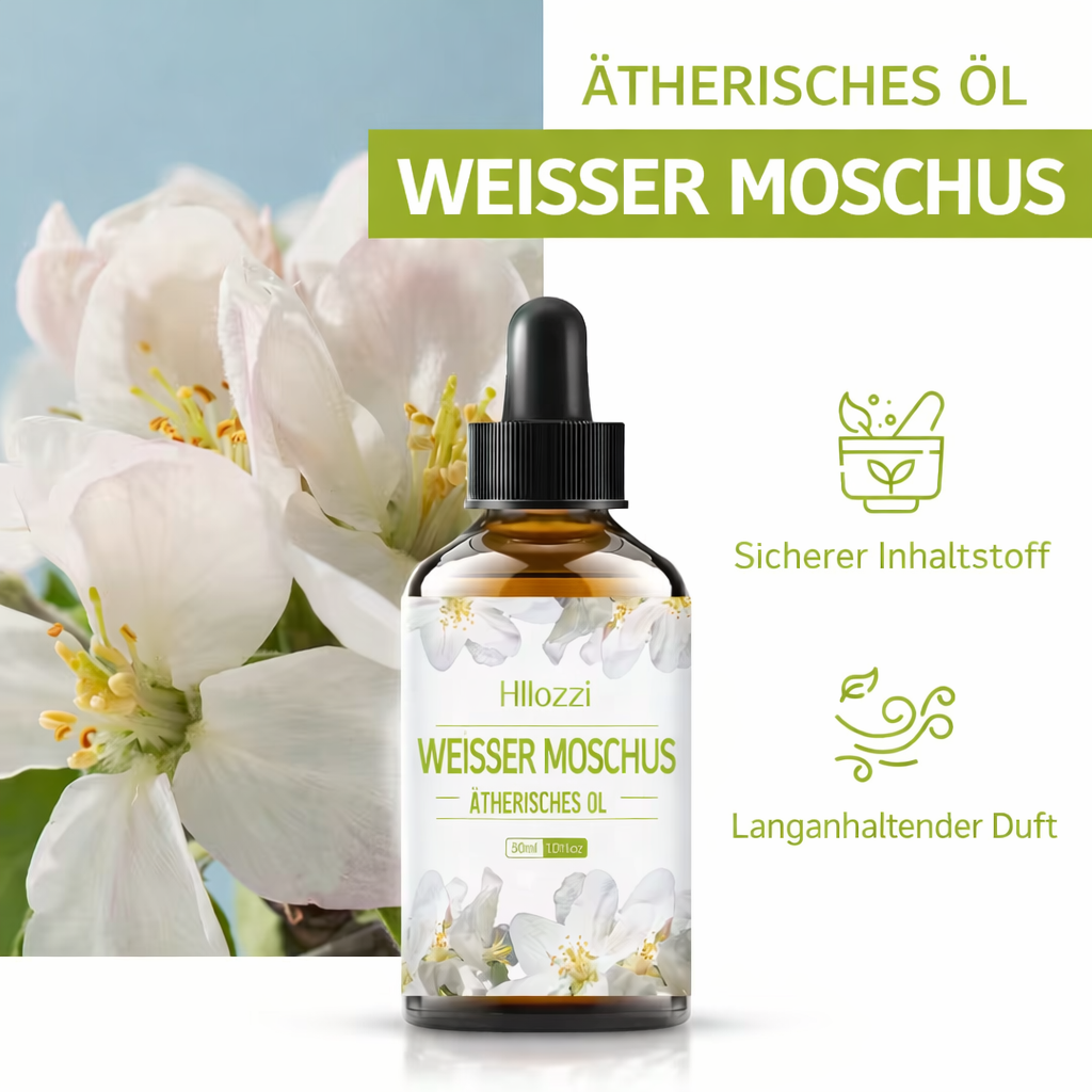 Ätherisches Öl | Duftöl mit weißem Moschus | Langanhaltender Duft & Entspannende Atmosphäre