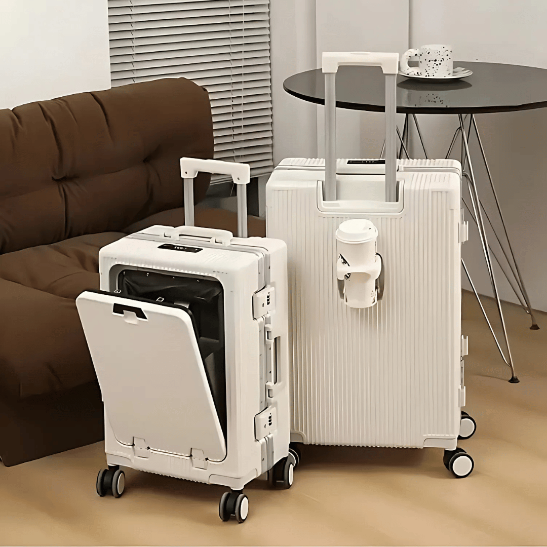 AeroCase | Pro 20 – Hartschalen-Handgepäck mit Aluminiumrahmen (20 Zoll, 40 Liter) und Laptopfach