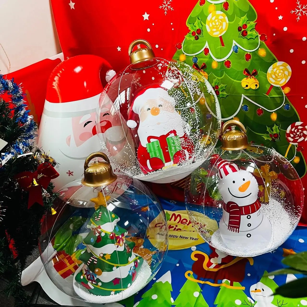 Luftgefüllte Weihnachtsdekoration mit Fernbedienung – Leuchtend und stressfrei