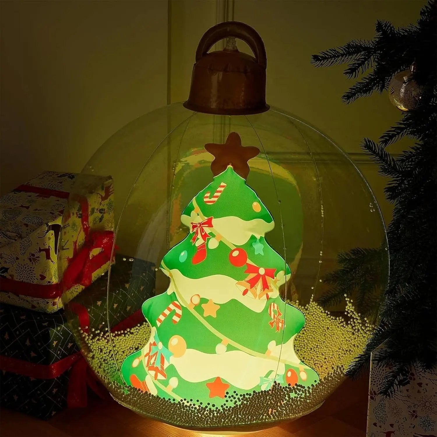 Luftgefüllte Weihnachtsdekoration mit Fernbedienung – Leuchtend und stressfrei