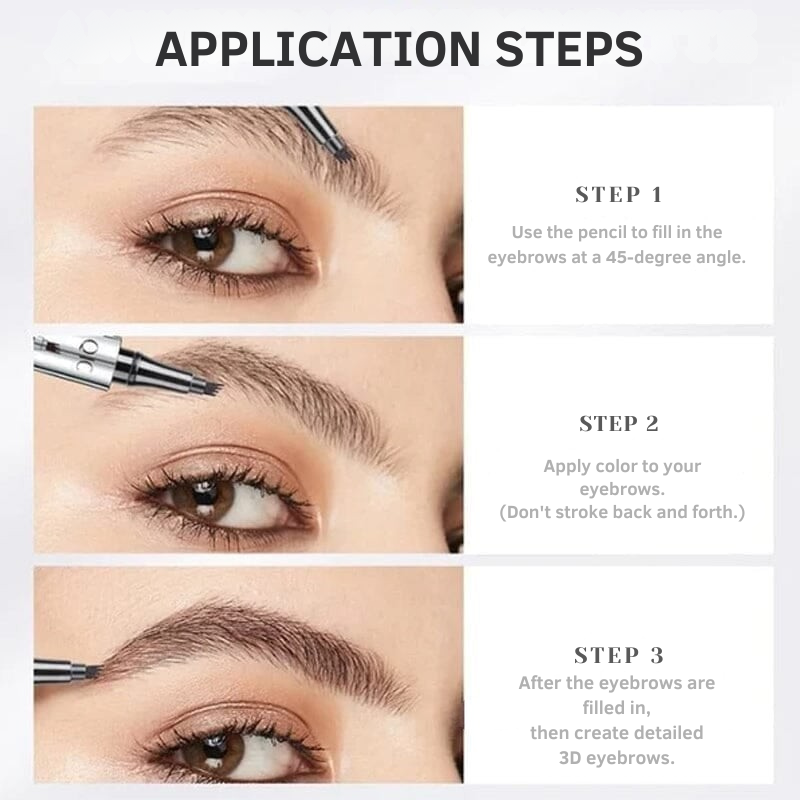 Präziser Augenbrauenstift mit 4-Spitzen für natürlichen Look
