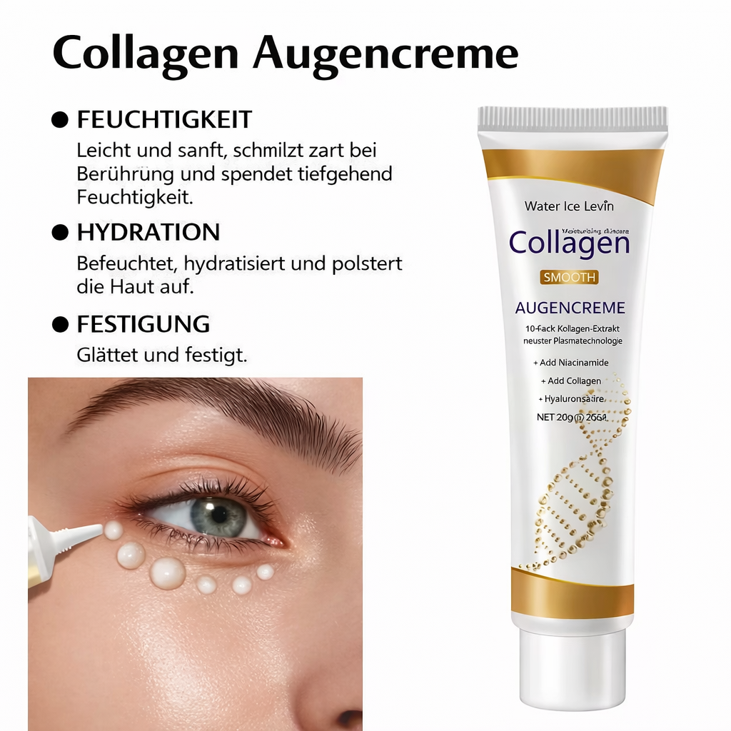 Feuchtigkeitsspendende Augencreme mit Kollagen für strahlende Augen