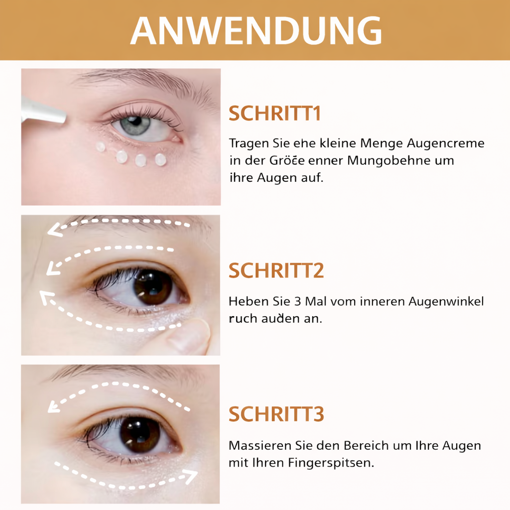 Feuchtigkeitsspendende Augencreme mit Kollagen für strahlende Augen