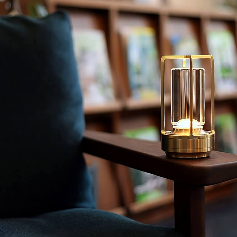 Elegant Wireless Crystal Glass Table Lamp with Touch Control