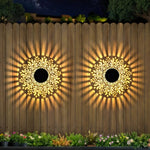Solar-Wandlampe | Elegantes Blütenmuster | Kabellose Montage