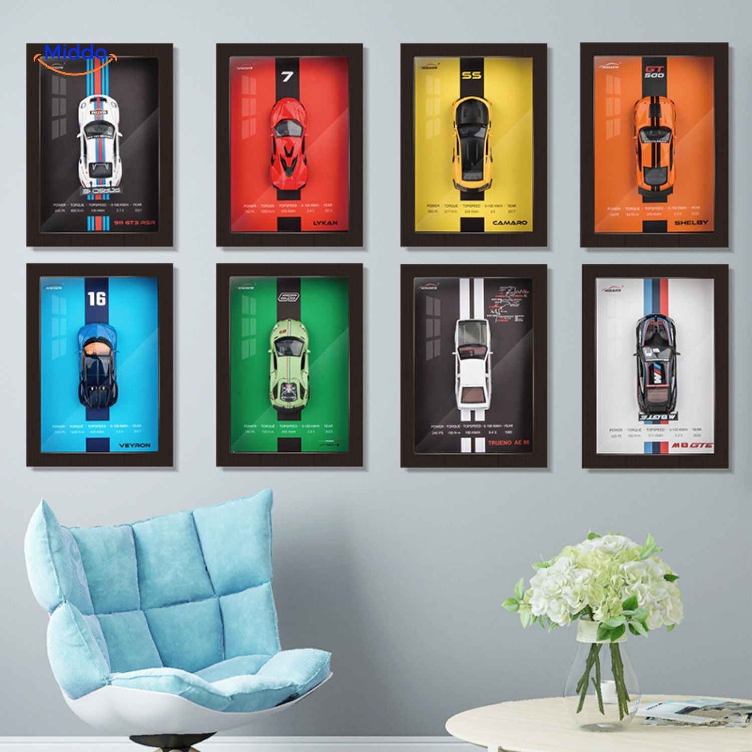 Stylish 3D Wall Art | Automotive Fascination for Your Home