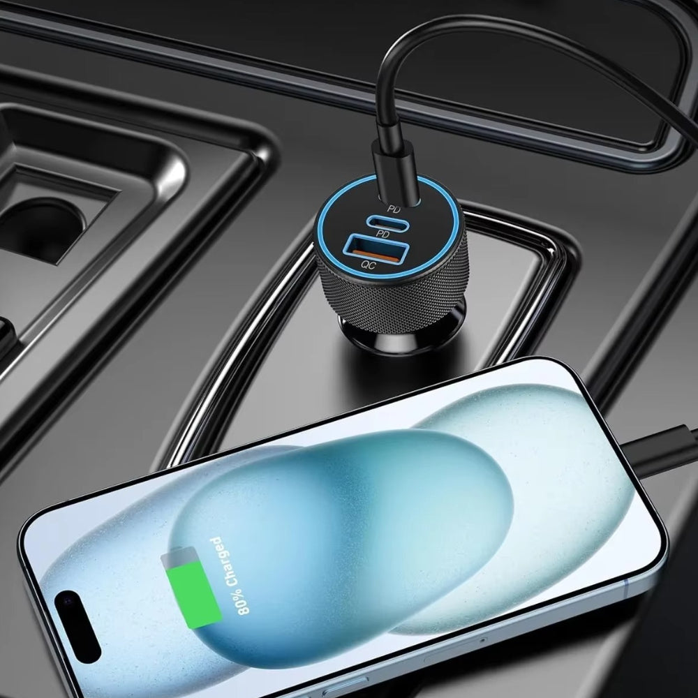 Schnellladegerät für Auto mit USB C Anschluss – Multiladefunktion