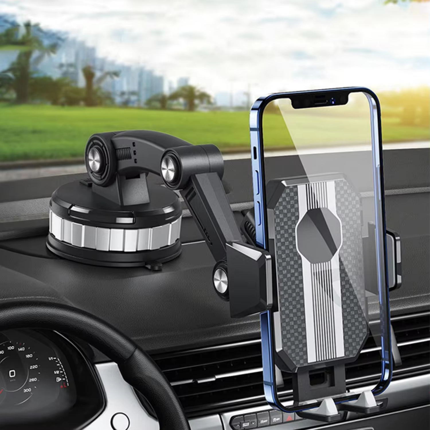 Multifunktionale Smartphone-Halterung mit 360° Drehfunktion