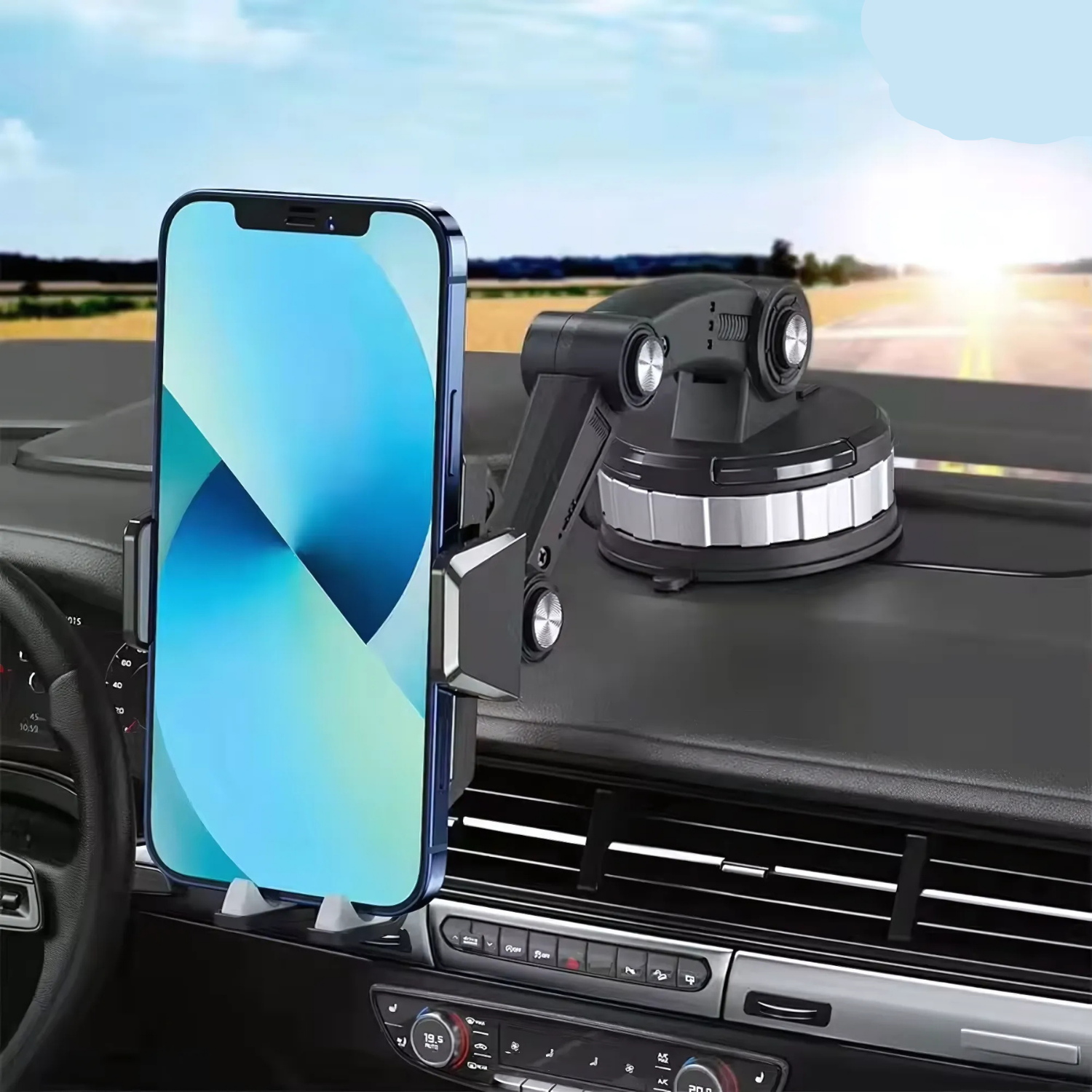 Multifunktionale Smartphone-Halterung mit 360° Drehfunktion