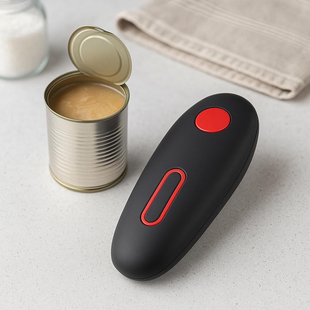 Smart Can Opener with One-Touch Operation – Safe and Easy for All Can Sizes