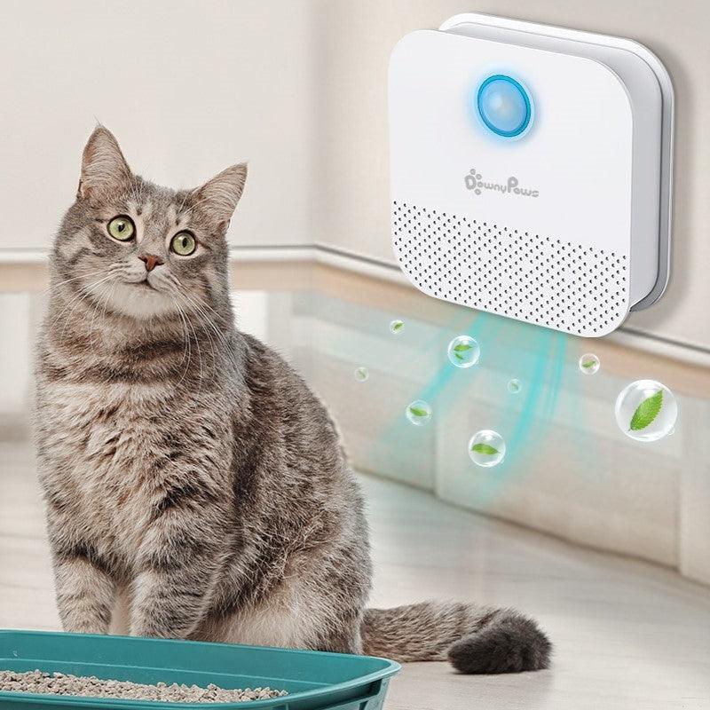 Cat Litter Box Deodorizer with Motion Sensor – Compact, Quiet, USB Rechargeable, 99% Odor Removal