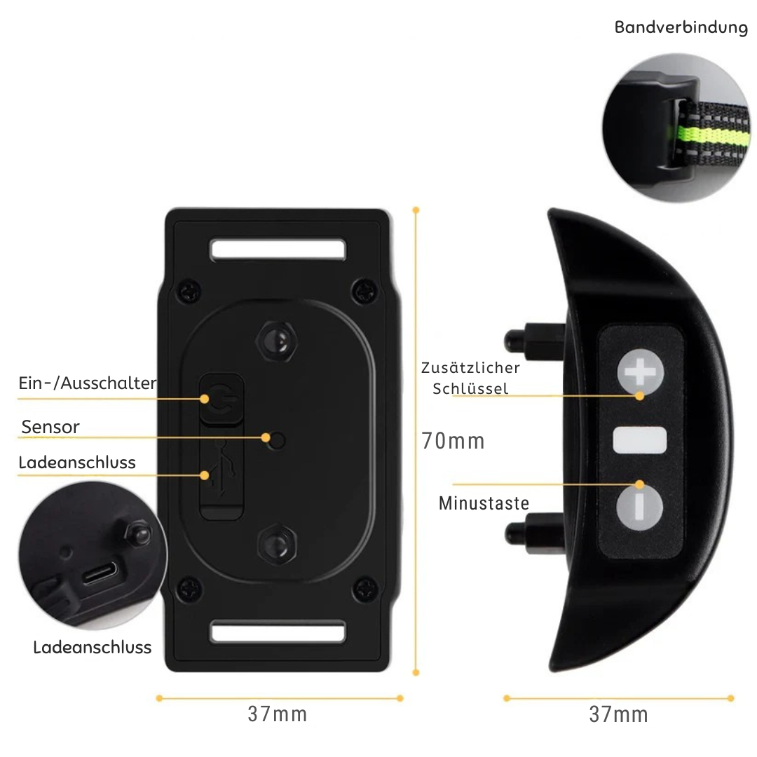 Automatisches Anti-Bell-Halsband mit Geräusch- und Schockfunktion