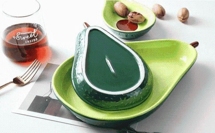 Fröhliches Avocado-Geschirrset | GrünErlebnis